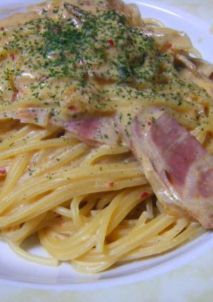 キムチクリームパスタ-レシピのメイン写真