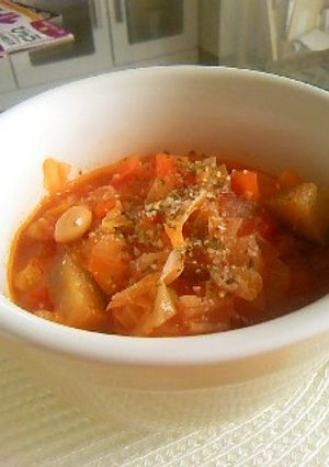 たっぷり野菜と大豆の簡単ミネストローネ☆-レシピのメイン写真
