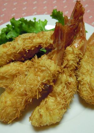 えびフライ✿パン粉じゃないよ~素麺で♬-レシピのメイン写真