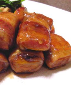 肉巻きかぼちゃの照り焼き-レシピのメイン写真