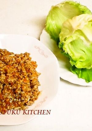 野菜不足解消!!中華風ひき肉レタス包み-レシピのメイン写真