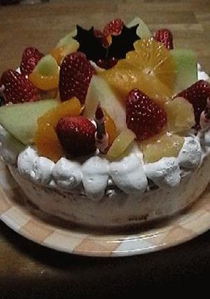 フルーツいっぱいのクリスマスケーキ☆-レシピのメイン写真