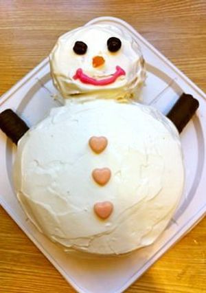 簡単！雪だるまケーキ☆プレゼントにも♪-レシピのメイン写真