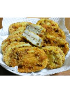 蓮根と挽き肉のはさみ揚げ-レシピのメイン写真