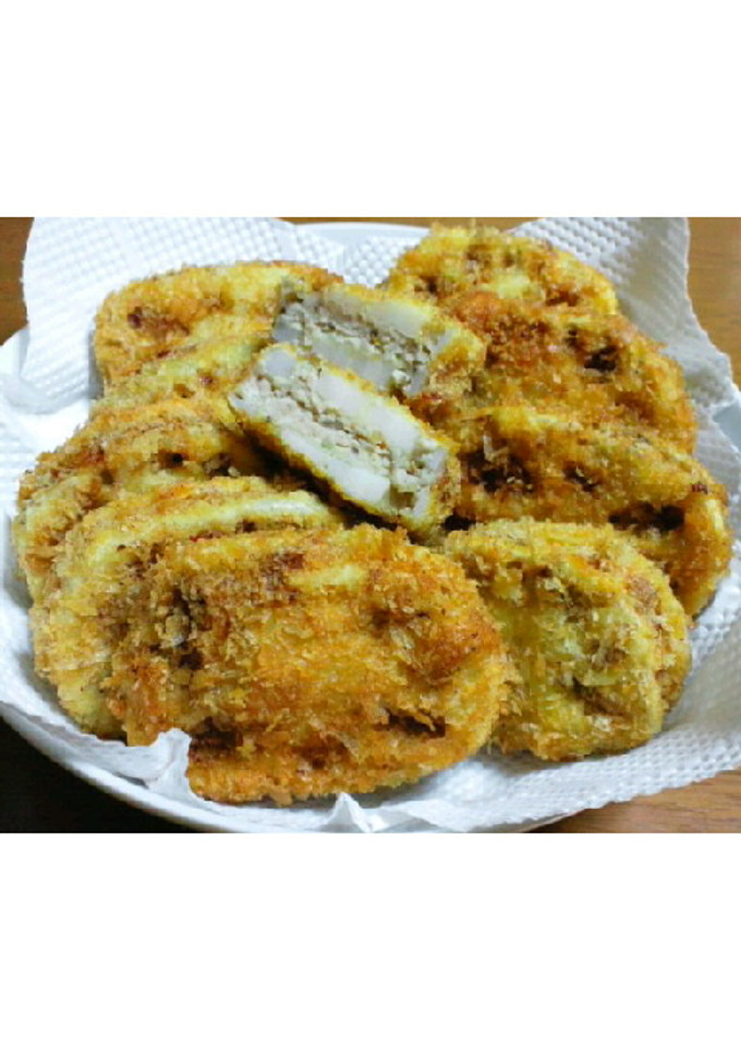 蓮根と挽き肉のはさみ揚げ-レシピのメイン写真
