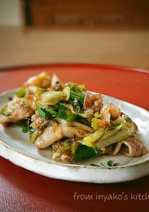 余ったしゃぶしゃぶ用豚バラ肉で長ネギ炒め-レシピのメイン写真