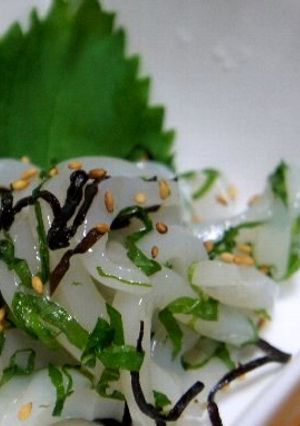 簡単おつまみ＊和えるだけ＊のイカ刺し-レシピのメイン写真