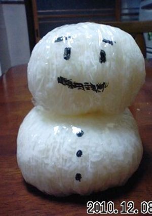 ごはんde雪だるま-レシピのメイン写真