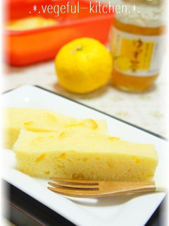 ルクエ×ゆず茶deもっちり♪ゆずケーキ-レシピのメイン写真