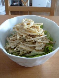 れんこんとごぼうのごまマヨサラダ-レシピのメイン写真