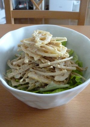 れんこんとごぼうのごまマヨサラダ-レシピのメイン写真