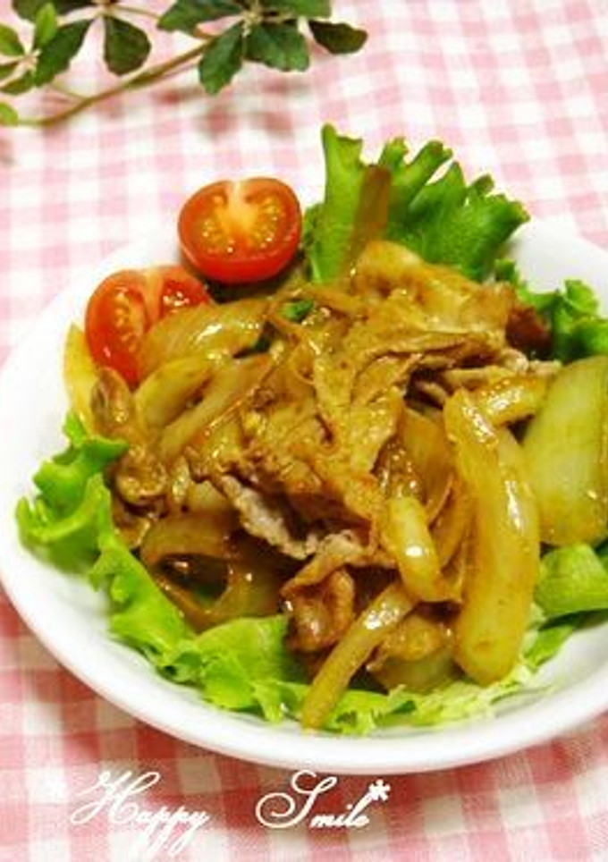 簡単♪豚肉と玉ねぎのカレーマヨ炒め-レシピのメイン写真