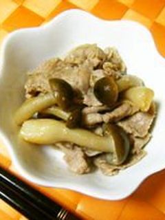 豚肉としめじのわさび醤油和え-レシピのメイン写真
