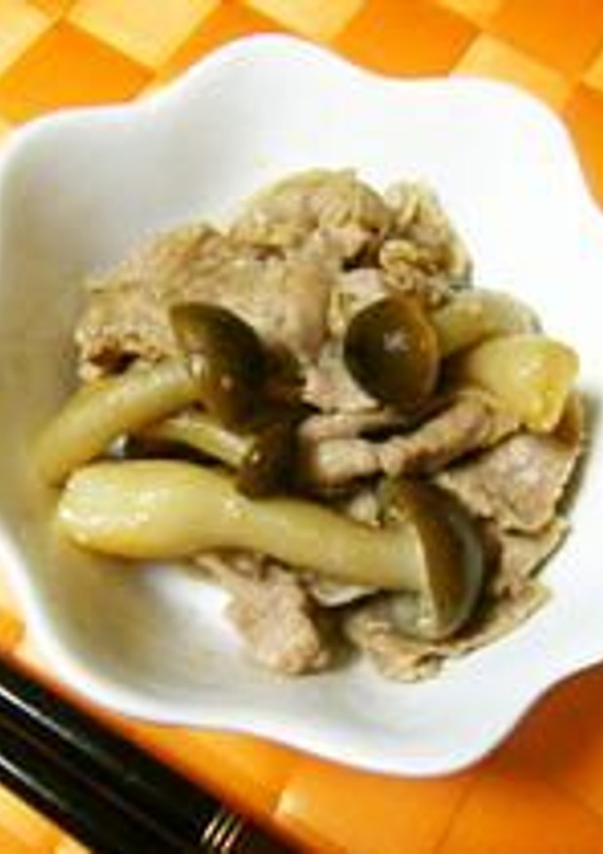 豚肉としめじのわさび醤油和え-レシピのメイン写真