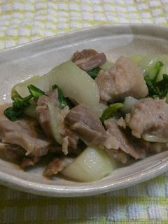 塩豚とチンゲン菜の炒め物-レシピのメイン写真