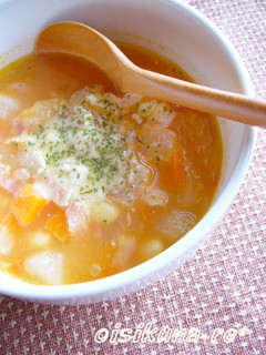 食べるスープ☆かぶとお豆のミネストローネ-レシピのメイン写真
