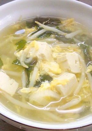 豆腐ともやしの本格卵ス−プ★-レシピのメイン写真