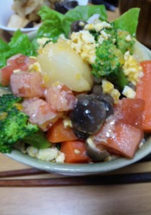 ヘルシー!なのに大満足!サラダ丼-レシピのメイン写真
