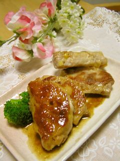 蓮根とチーズが絶妙♪蓮根チーズ豚肉巻き♡-レシピのメイン写真