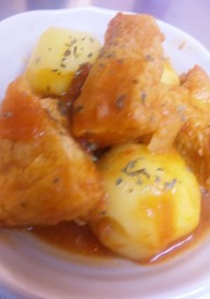 厚揚げとﾎﾟﾃﾄのﾄﾏﾄ煮-レシピのメイン写真