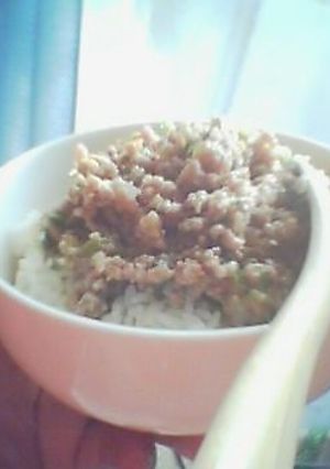 肉味噌かけご飯-レシピのメイン写真