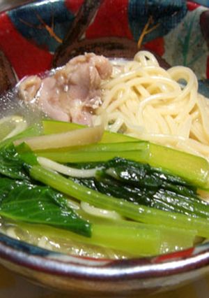 鶏肉＆小松菜のラーメン鍋-レシピのメイン写真