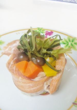 【1個約85kcal】秋鮭の野菜ロール-レシピのメイン写真