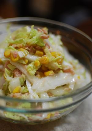 とっても簡単！白菜ツナコーンサラダ-レシピのメイン写真