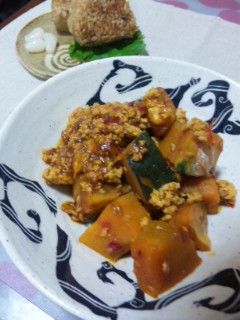 カボチャとカシューナッツの豆板醤炒め-レシピのメイン写真
