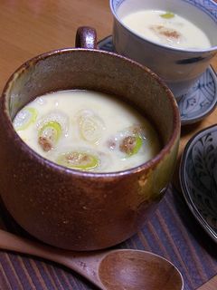 ねぎと鶏そぼろの茶碗蒸し-レシピのメイン写真
