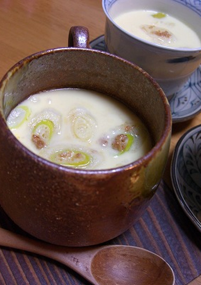 ねぎと鶏そぼろの茶碗蒸し-レシピのメイン写真