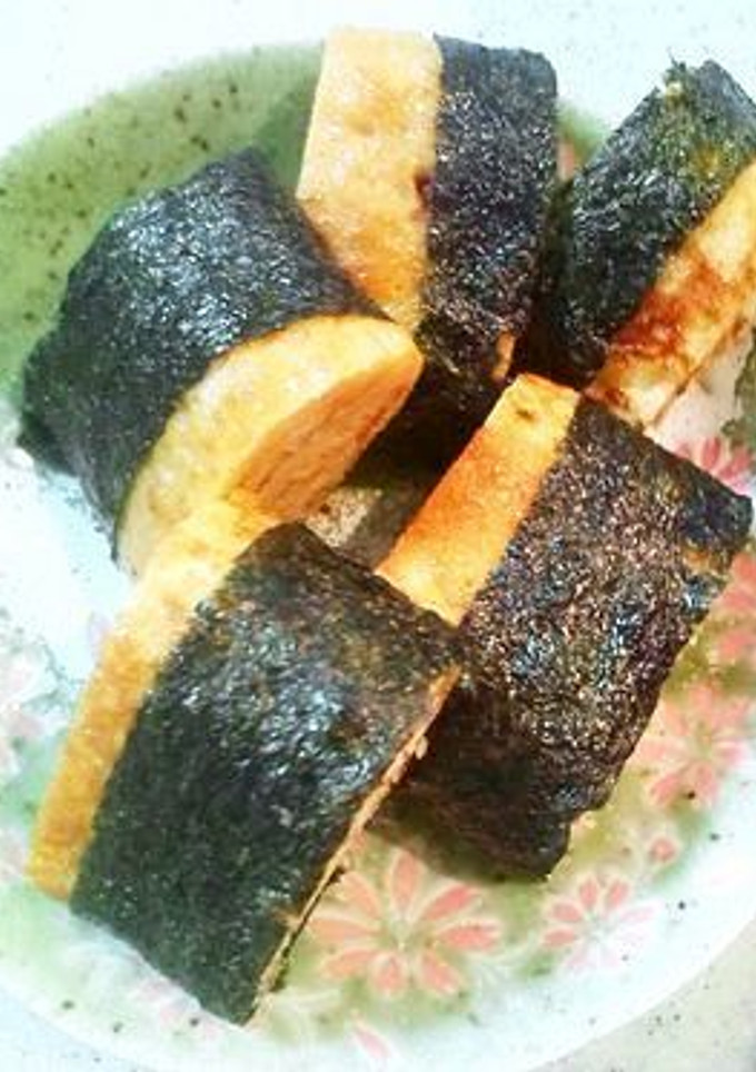 虎ファンにも！？巻くだけ磯辺焼風卵焼き☆-レシピのメイン写真
