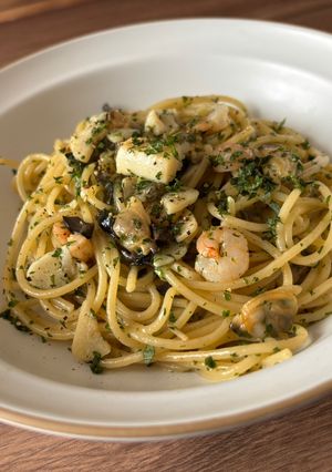 ミックスシーフードの大葉ペペロンチーノ-レシピのメイン写真