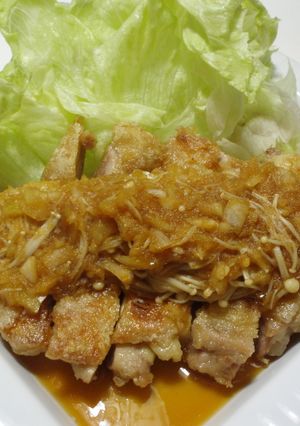 サクサク鶏もも肉のえのきソース-レシピのメイン写真