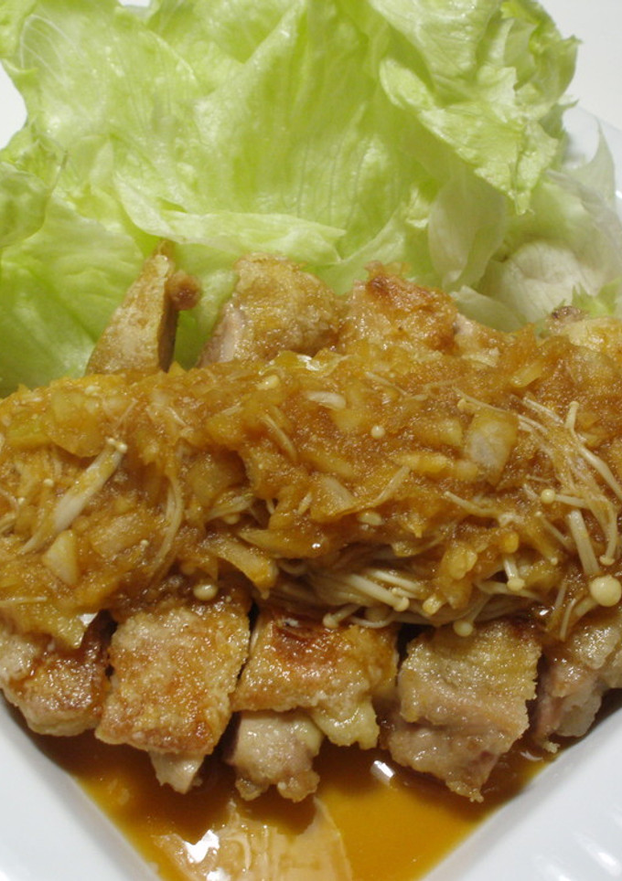 サクサク鶏もも肉のえのきソース-レシピのメイン写真
