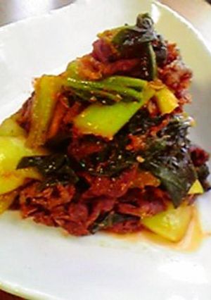 スタミナ♪牛肉とチンゲン菜の韓国風炒め-レシピのメイン写真
