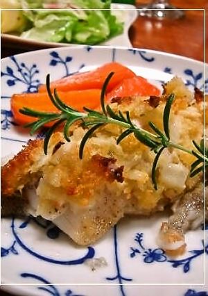 白身魚のオニオンガーリックパン粉焼き-レシピのメイン写真