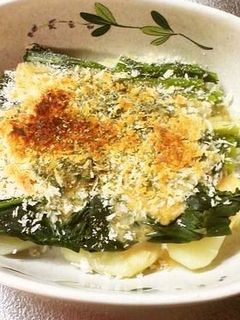 ほうれん草とじゃがいもの醤油マヨ焼き-レシピのメイン写真