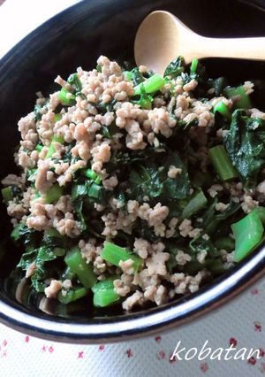 大根葉とひき肉のうまうま炒め♪-レシピのメイン写真