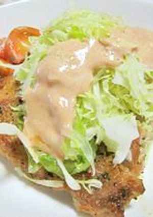 ジューシーチキンのたっぷりキャベツ乗せ♪-レシピのメイン写真