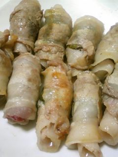 簡単!豚薄切り肉のしそ巻き♪-レシピのメイン写真