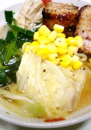 焼き豚の煮汁で作るラーメン鍋❤-レシピのメイン写真