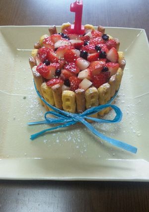 1歳誕生日ケーキ（卵アレルギー対応）-レシピのメイン写真