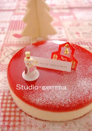 クリスマス☆ホワイトチョコのムースケーキ-レシピのメイン写真