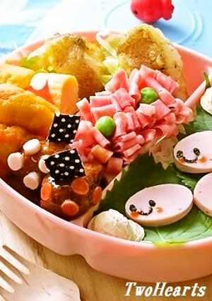 キャラ弁に○●水玉ミートボール●○-レシピのメイン写真
