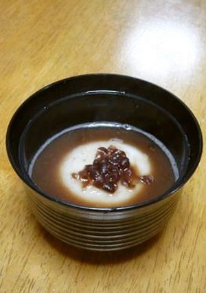＊ルクエde粒あん＋パック餅＝ぜんざい！-レシピのメイン写真