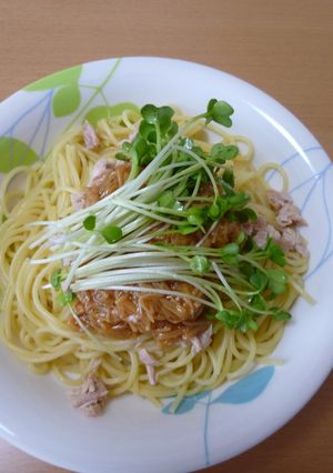 ツナとなめたけの和風パスタ-レシピのメイン写真