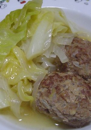 肉団子とキャベツの煮込み-レシピのメイン写真