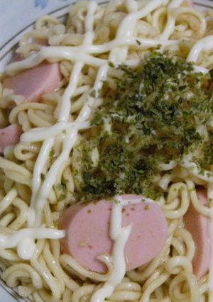 レンジで簡単おさかなソーセージで焼きそば-レシピのメイン写真