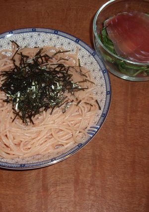 たらこたっぷりスパゲッティ☆サラダ付-レシピのメイン写真